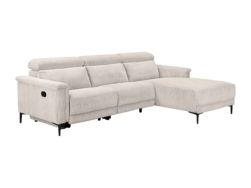 Carpari | Canapé 3 places avec 2 fauteuils inclinables électriques en tissu anthracite