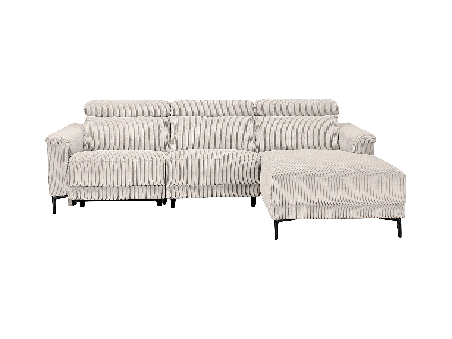 Carpari | Canapé 3 places avec 2 fauteuils inclinables électriques en tissu anthracite