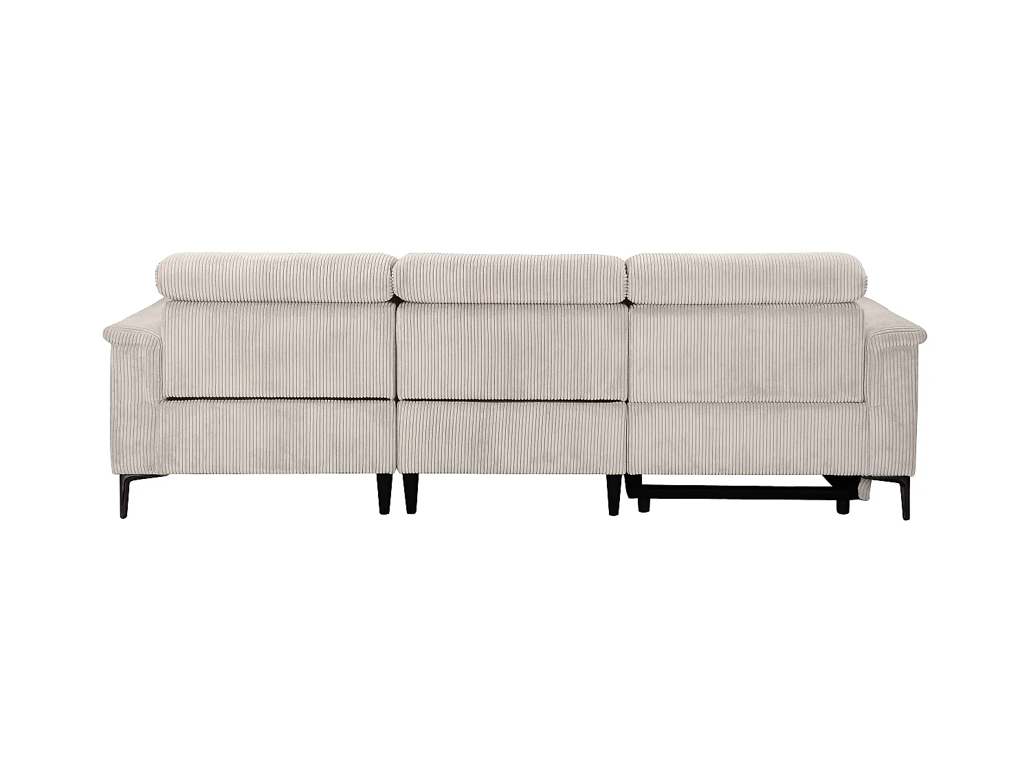 Carpari | Canapé 3 places avec 2 fauteuils inclinables électriques en tissu anthracite