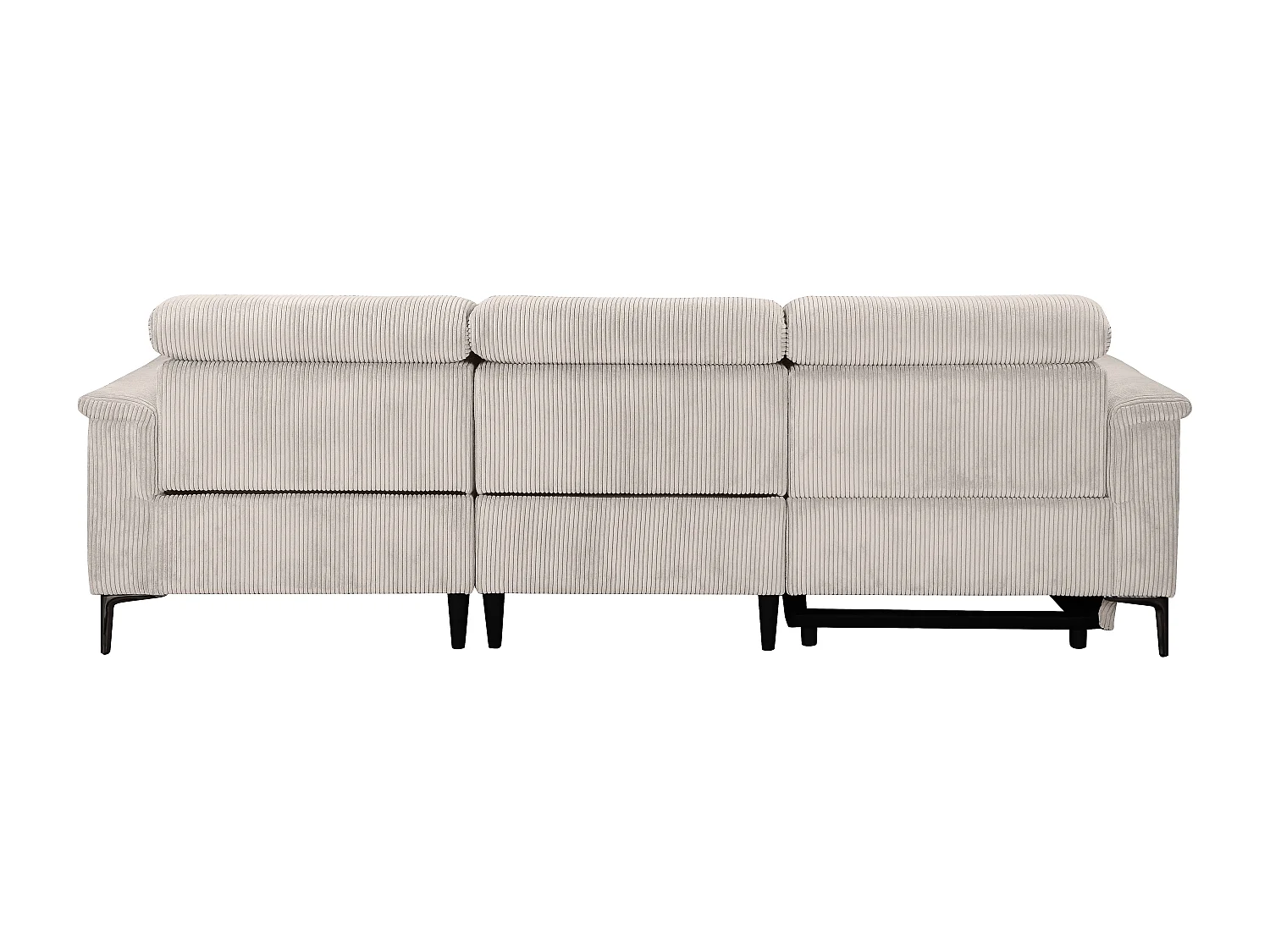 Carpari | Canapé 3 places avec 2 fauteuils inclinables électriques en tissu anthracite