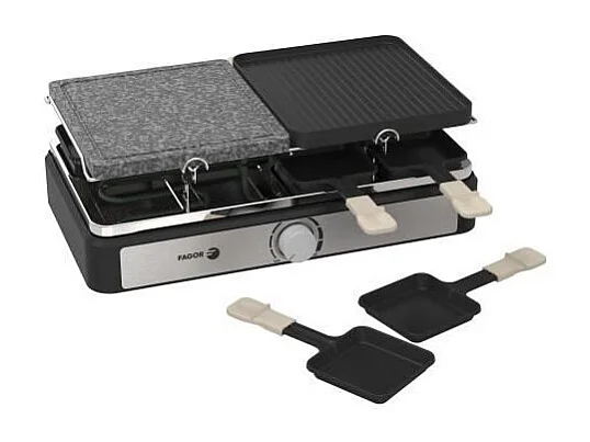 Raclette / Grill - FAGOR - FGRG8 - 8 personnes - Pierre de Cuisson - 1400W - Thermostat réglable