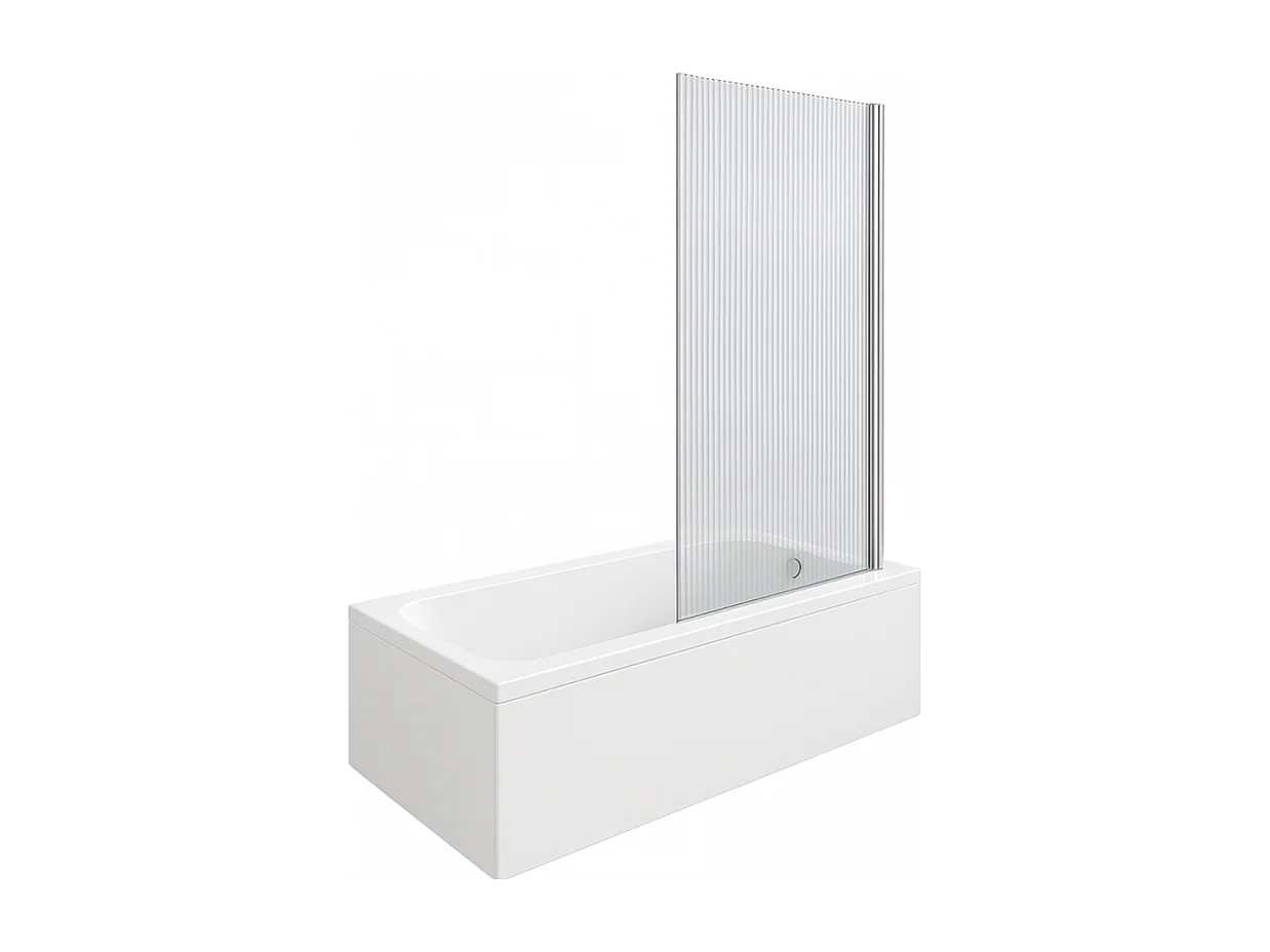 Baignoire droite DURAVIT D-Code 170 x75 cm + Pare bain droit AURYS Raywall chromé version droite