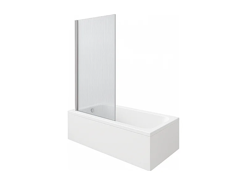 Baignoire droite DURAVIT D-Code 1700x750mm + Pare bain gauche AURYS Raywall chromé