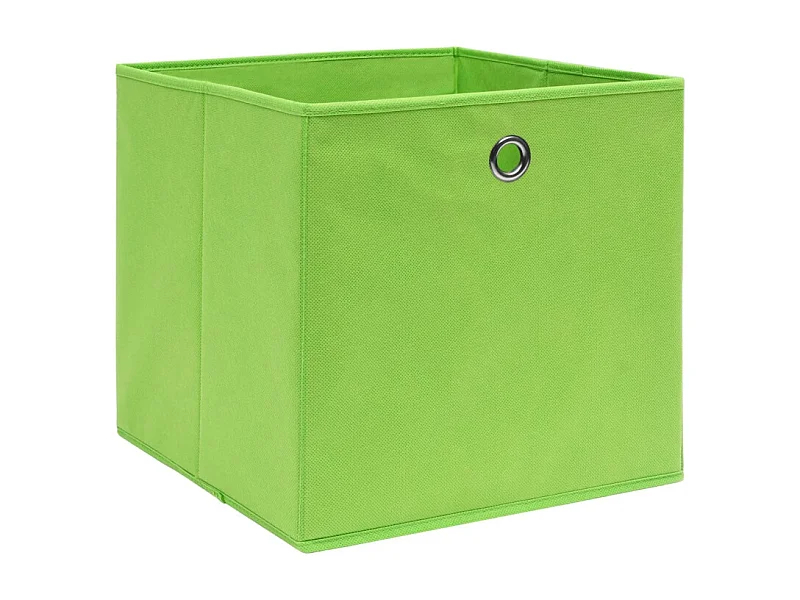 Set van 4 Opvouwbare Opbergdozen van Niet-Geweven Stof Groen 28x28x28 cm