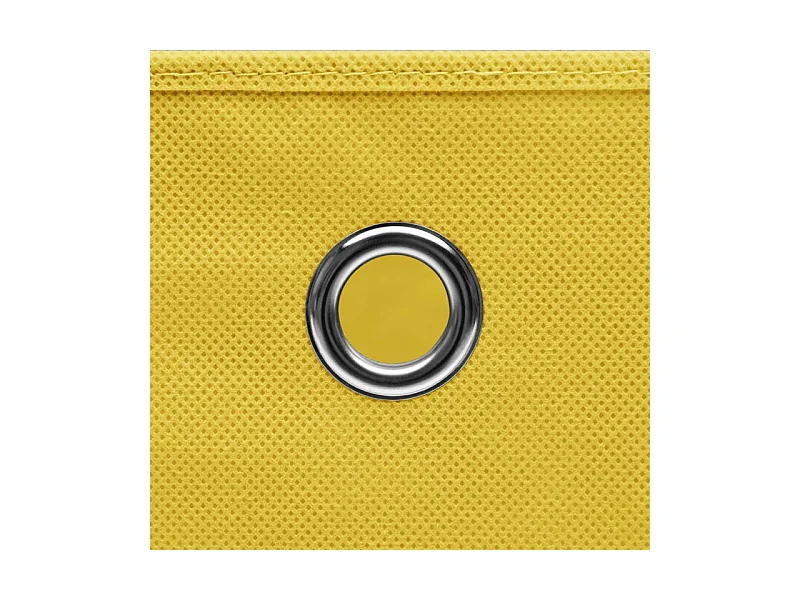 Boîtes de rangement avec couvercles 4 pcs 28x28x28 cm Jaune