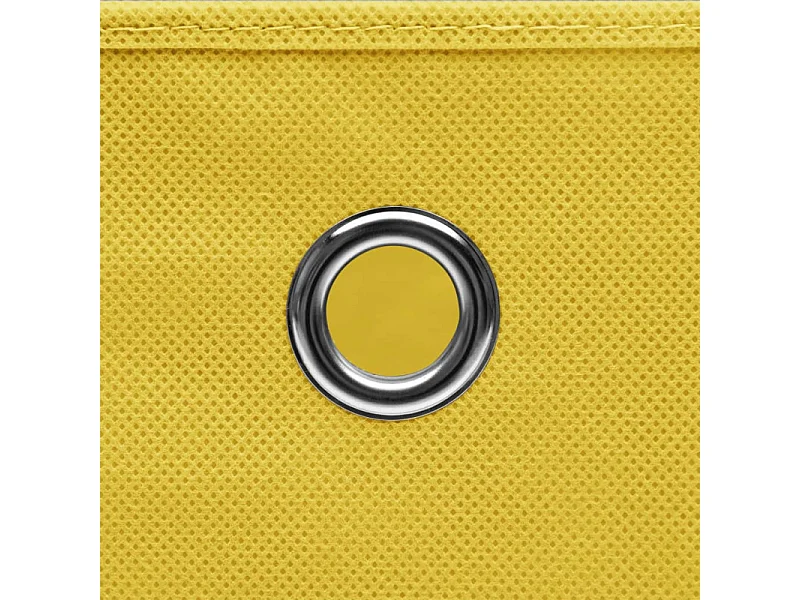 Boîtes de rangement avec couvercles 4 pcs 28x28x28 cm Jaune