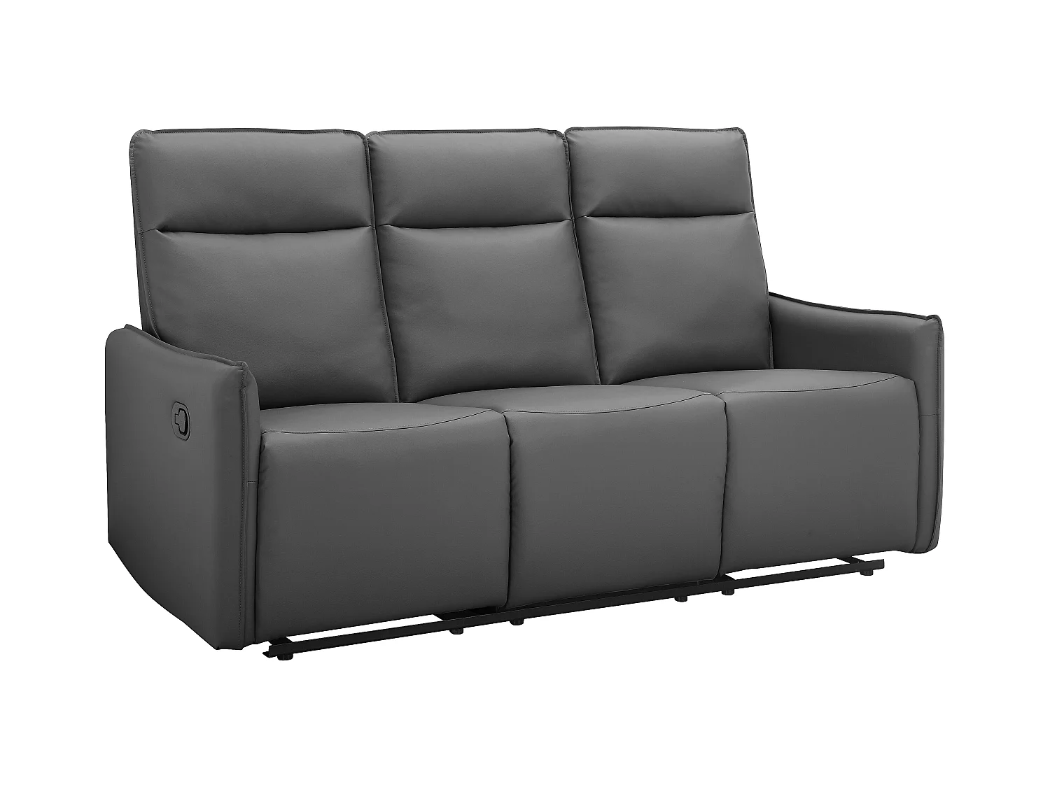 Lugo | Canapé 3 places avec fonction manuelle en gris PU