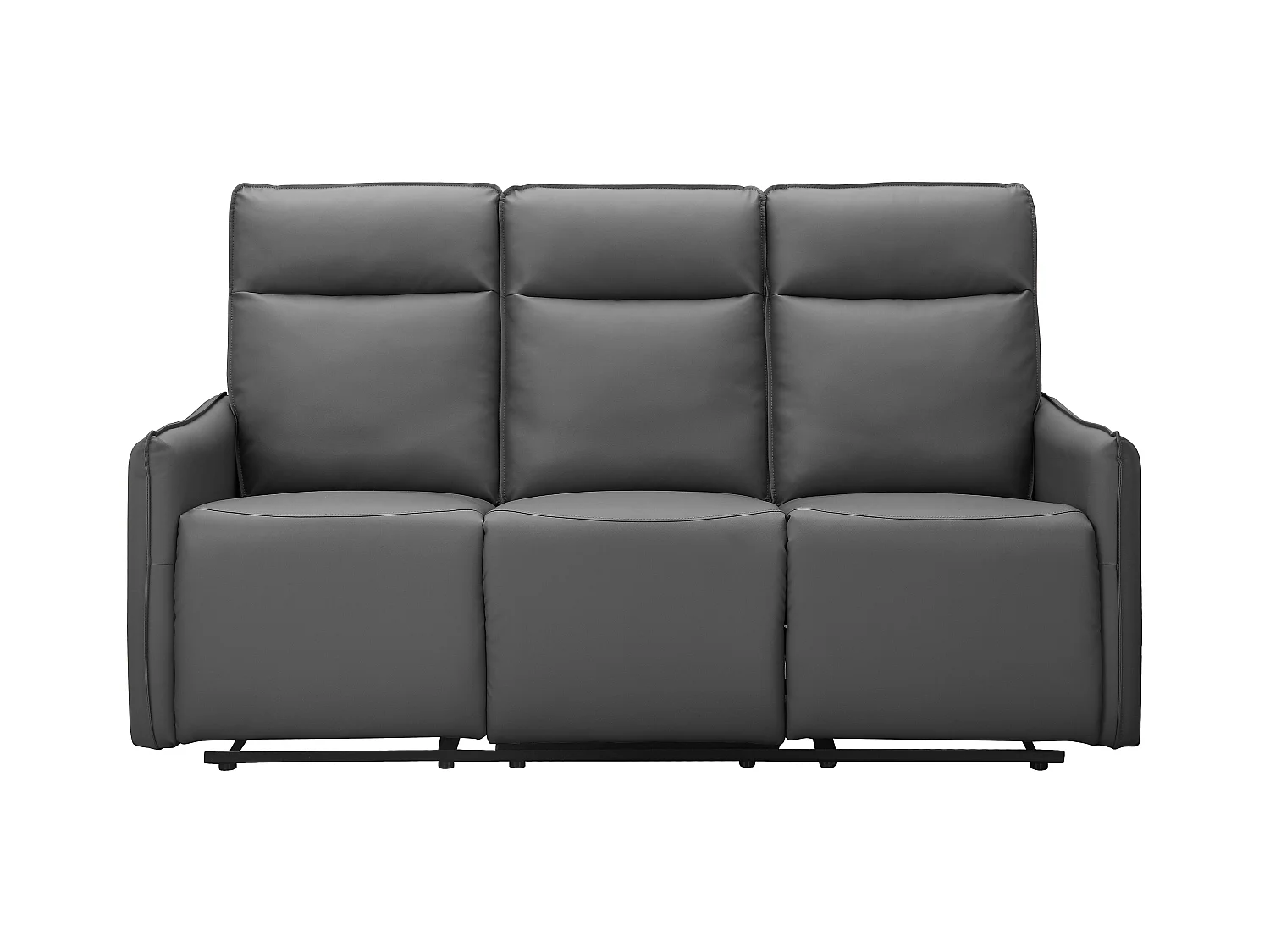 Lugo | Canapé 3 places avec fonction manuelle en gris PU