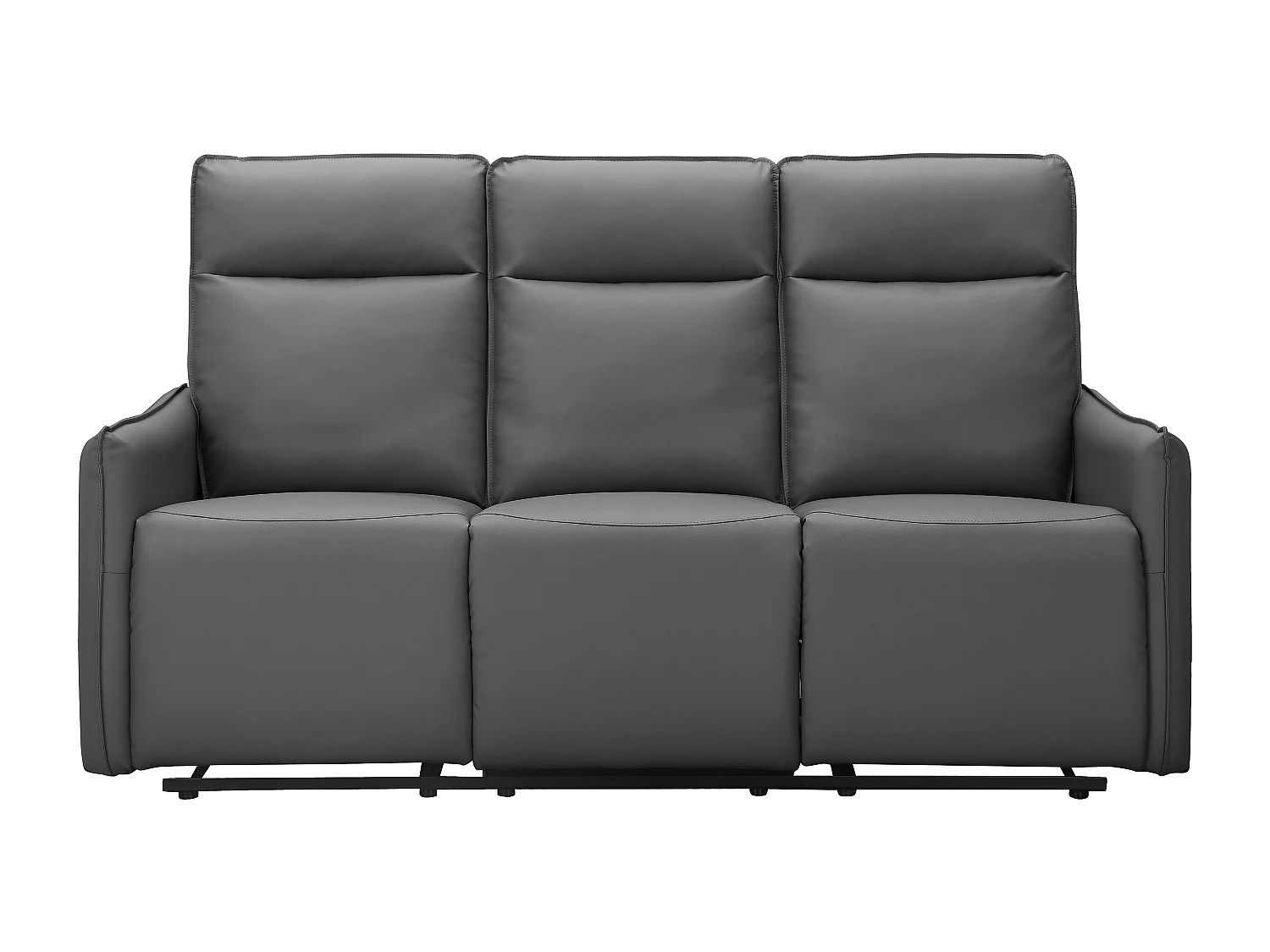 Lugo | Canapé 3 places avec fonction manuelle en gris PU