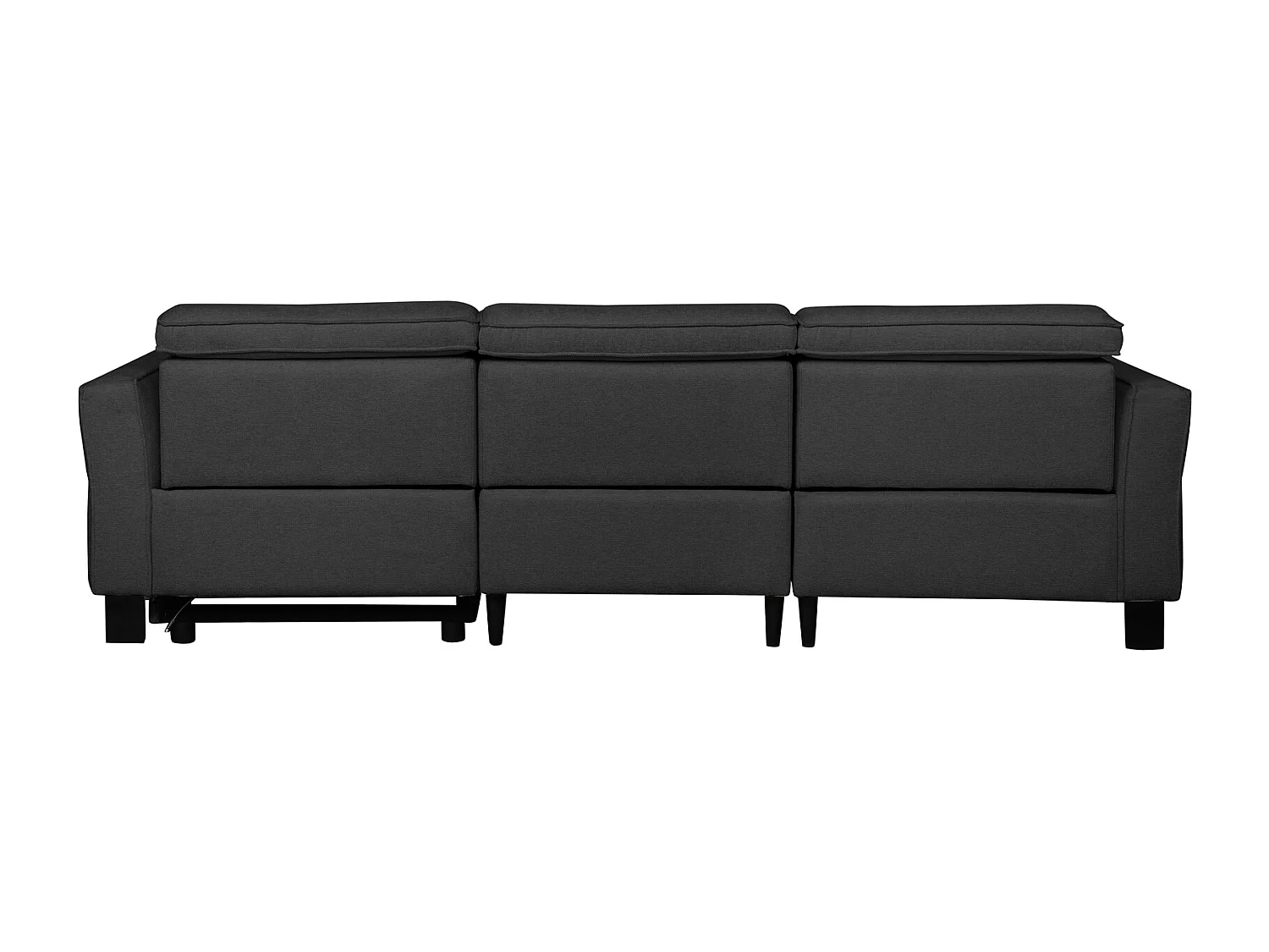 Carpari | Canapé d’angle 3 places avec fonction manuelle en tissu anthracite