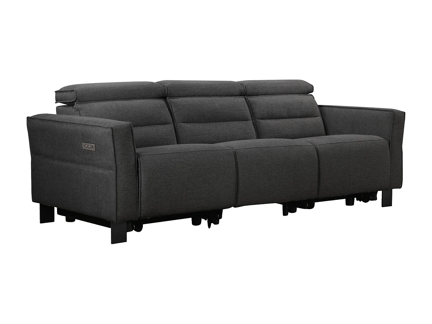 Pareli | Canapé 3 places avec fonction manuelle en tissu couleur sable