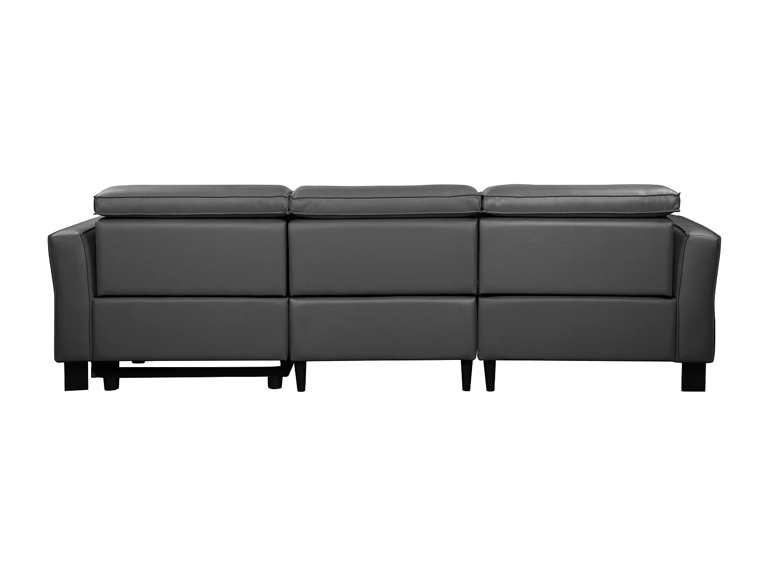 Carpari | Canapé d’angle 3 places avec fonction manuelle en tissu anthracite