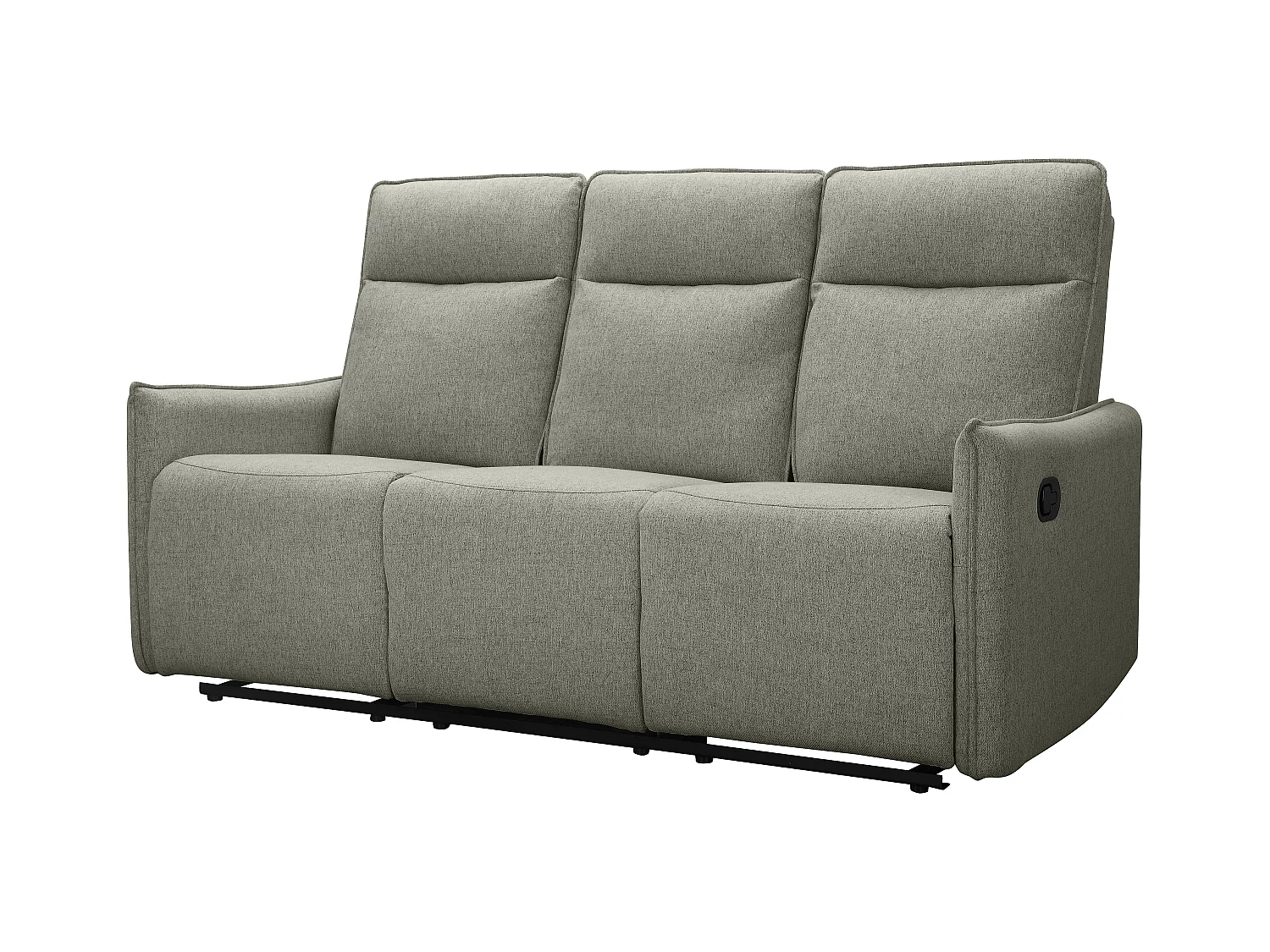 3-zits bank met handmatige functie in groene stof