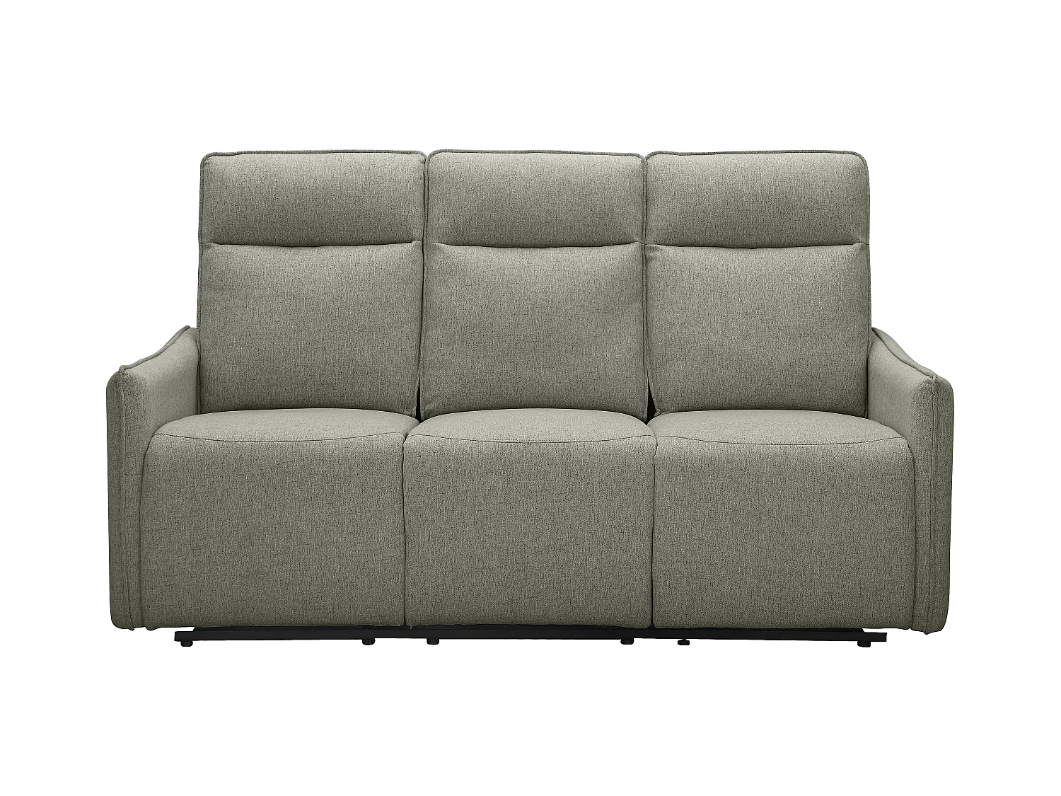 3-zits bank met handmatige functie in groene stof