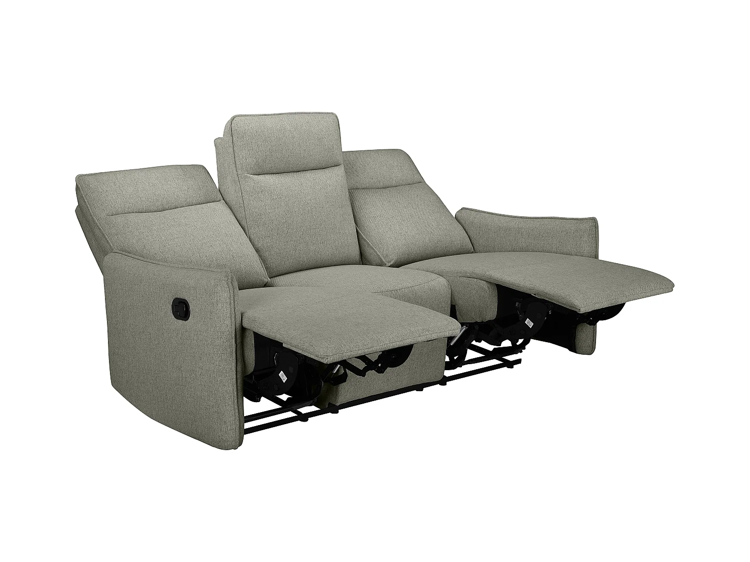 3-zits bank met handmatige functie in groene stof