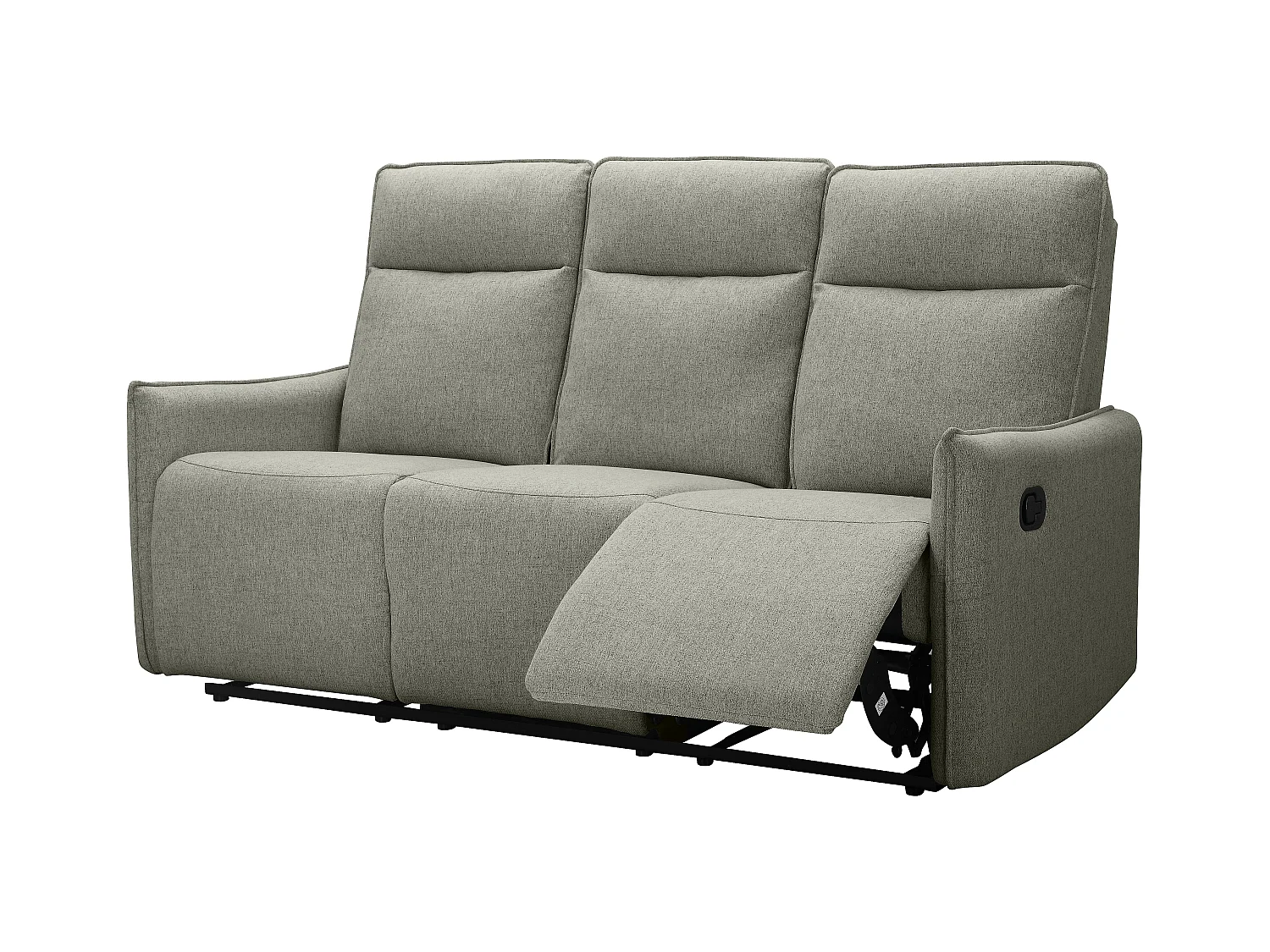 3-zits bank met handmatige functie in groene stof