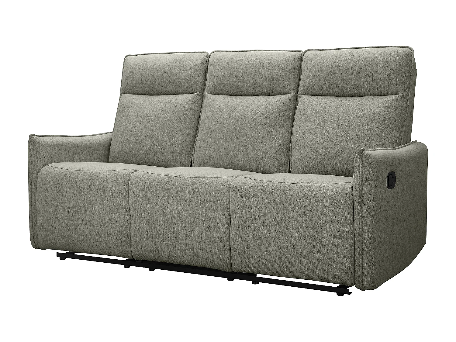 3-zits bank met handmatige functie in groene stof