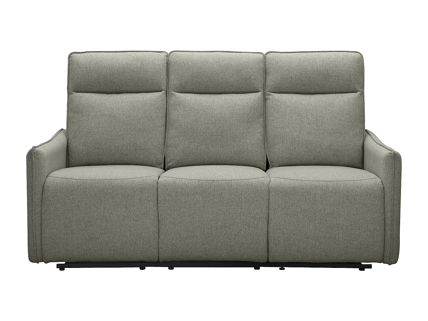 3-zits bank met handmatige functie in groene stof