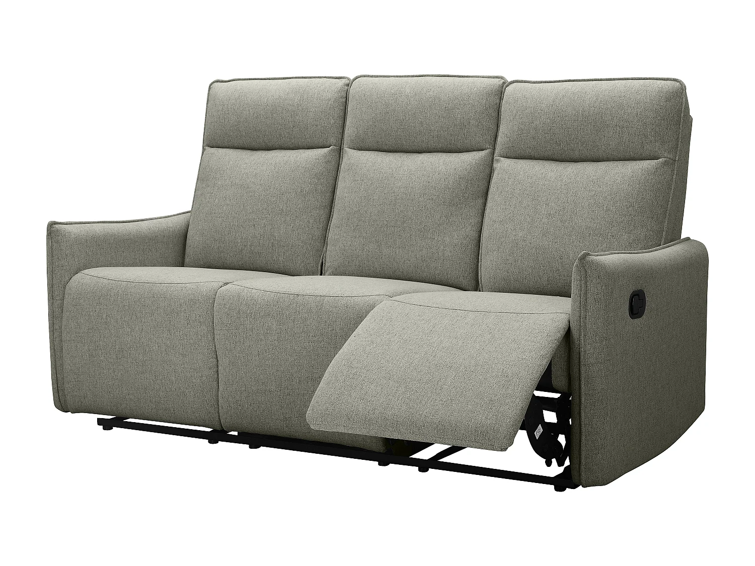 3-zits bank met handmatige functie in groene stof