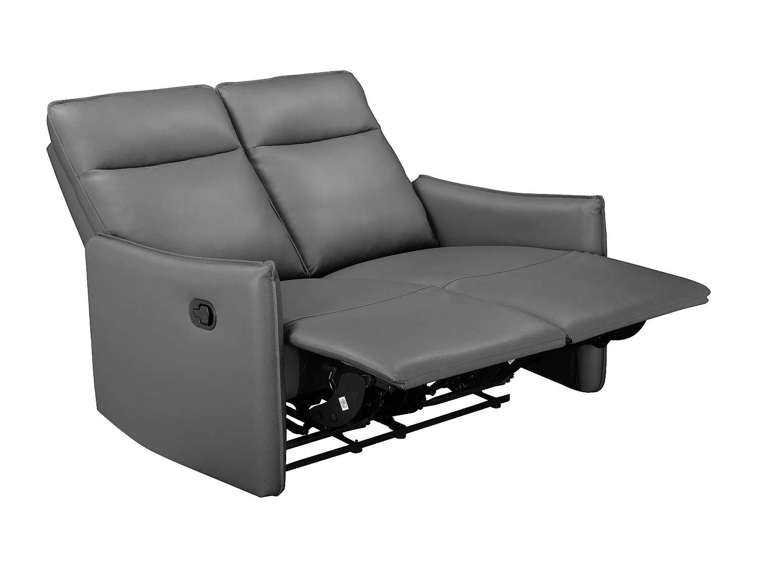 Lugo | Canapé 2 places avec fonction d’inclinaison manuelle en gris PU