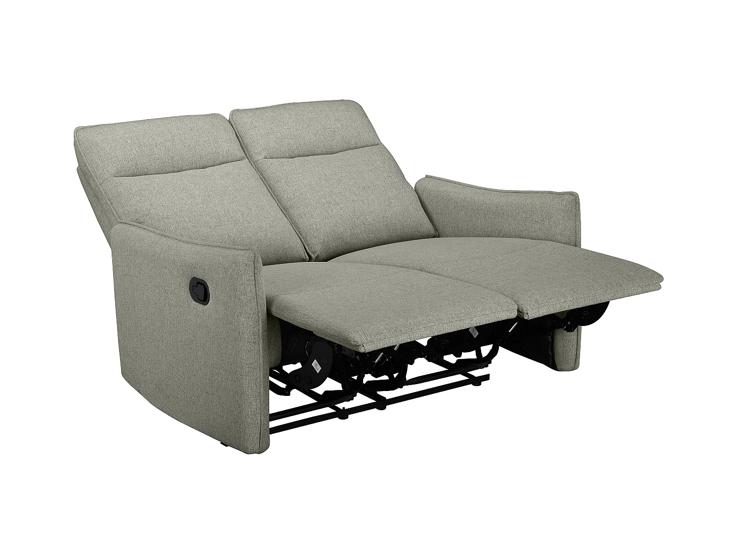 Lugo | Sofá 2 plazas con función manual en tela verde