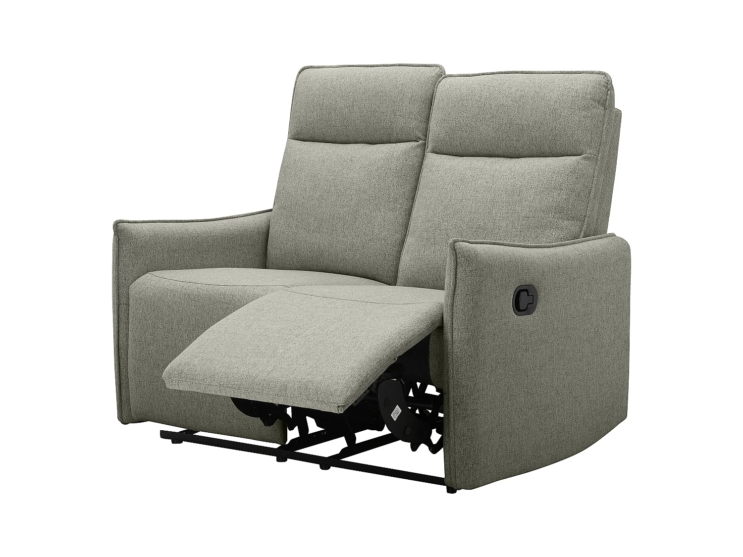 Lugo | Sofá 2 plazas con función manual en tela verde