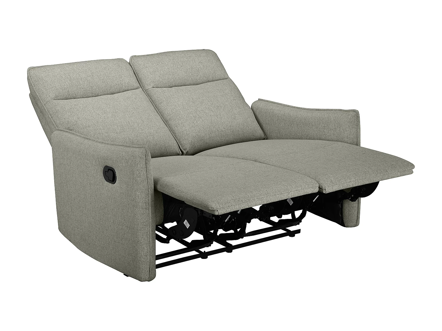 Lugo | Divano 2 posti con funzione manuale in tessuto verde