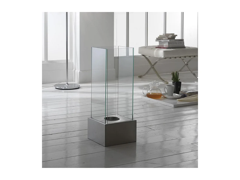 Glow,  Caminetto al bioetanolo (25cm X 25cm H. 65cm)| Duzzle