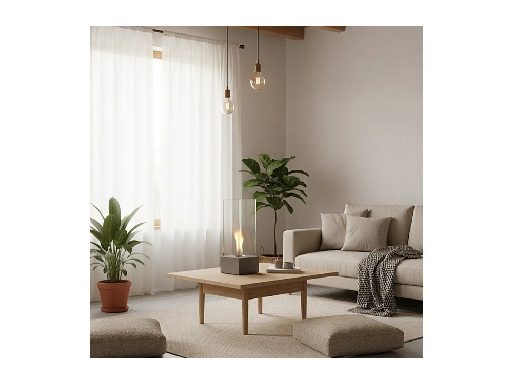 Glow,  Caminetto al bioetanolo (25cm X 25cm H. 65cm)| Duzzle