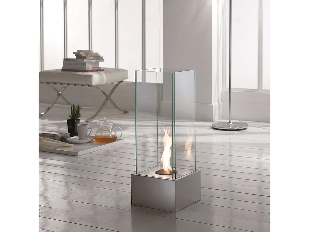 Glow,  Caminetto al bioetanolo (25cm X 25cm H. 65cm)| Duzzle