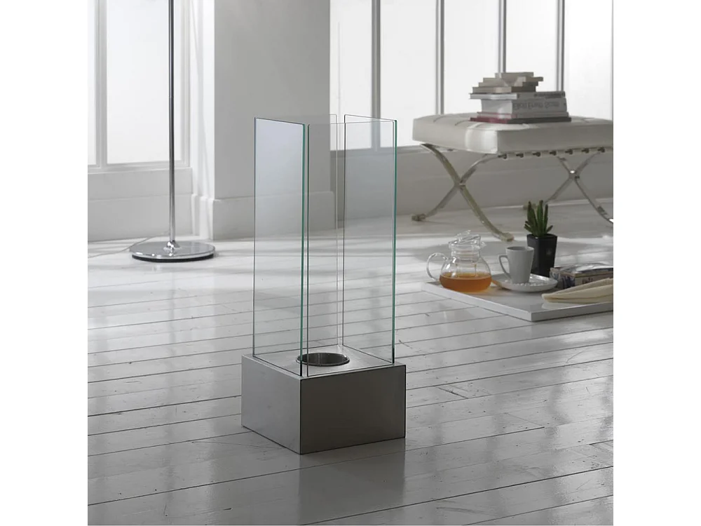 Glow,  Caminetto al bioetanolo (25cm X 25cm H. 65cm)| Duzzle