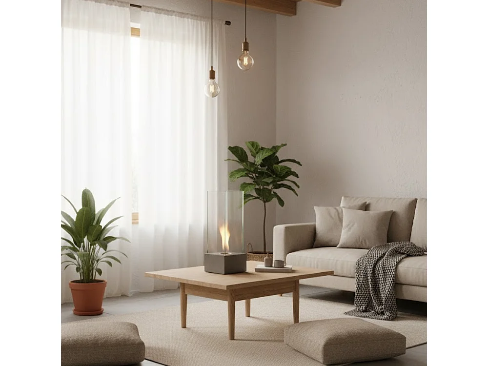 Glow,  Caminetto al bioetanolo (25cm X 25cm H. 65cm)| Duzzle