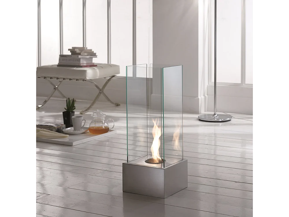 Glow,  Caminetto al bioetanolo (25cm X 25cm H. 65cm)| Duzzle