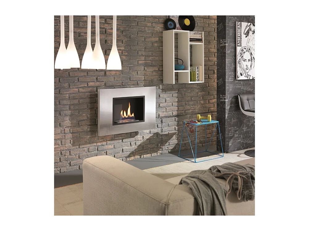 Nordic Flame,  Biocamino da parete (17cm X 78cm H. 54cm)| Duzzle