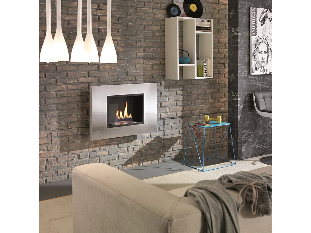 Nordic Flame,  Biocamino da parete (17cm X 78cm H. 54cm)| Duzzle