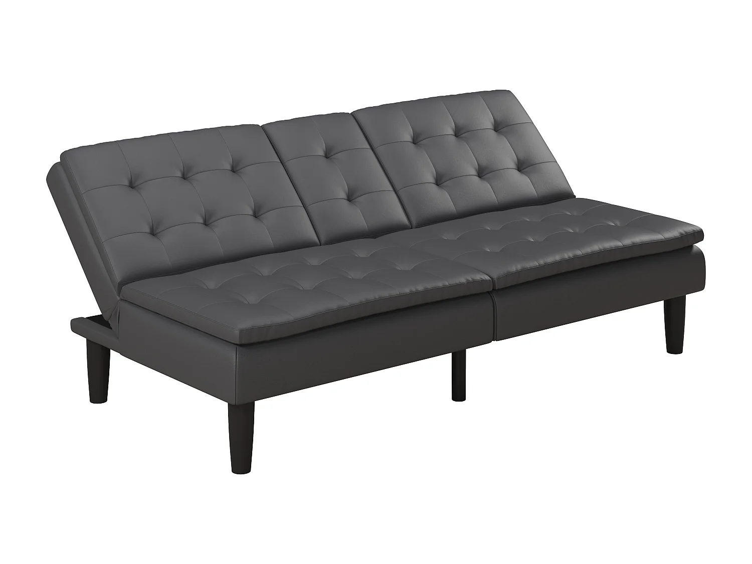 Maine | Canapé-lit 3 places en simili cuir gris