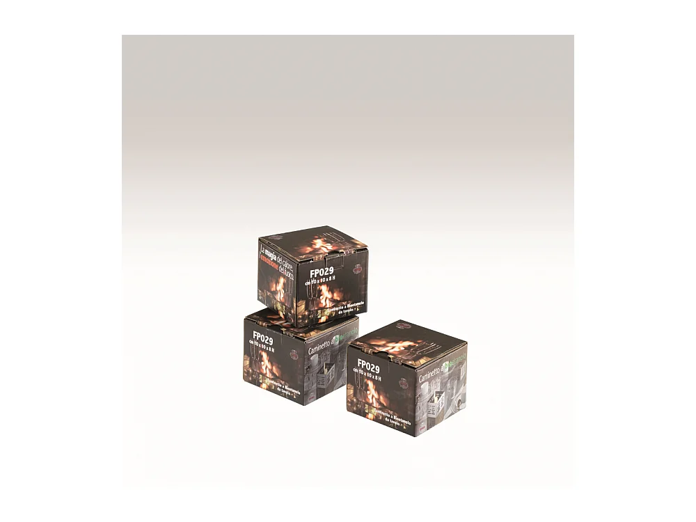 Trio,  Biocamino da tavolo (10cm X 10cm H. 8cm)| Duzzle