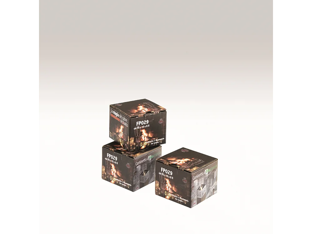 Trio,  Biocamino da tavolo (10cm X 10cm H. 8cm)| Duzzle