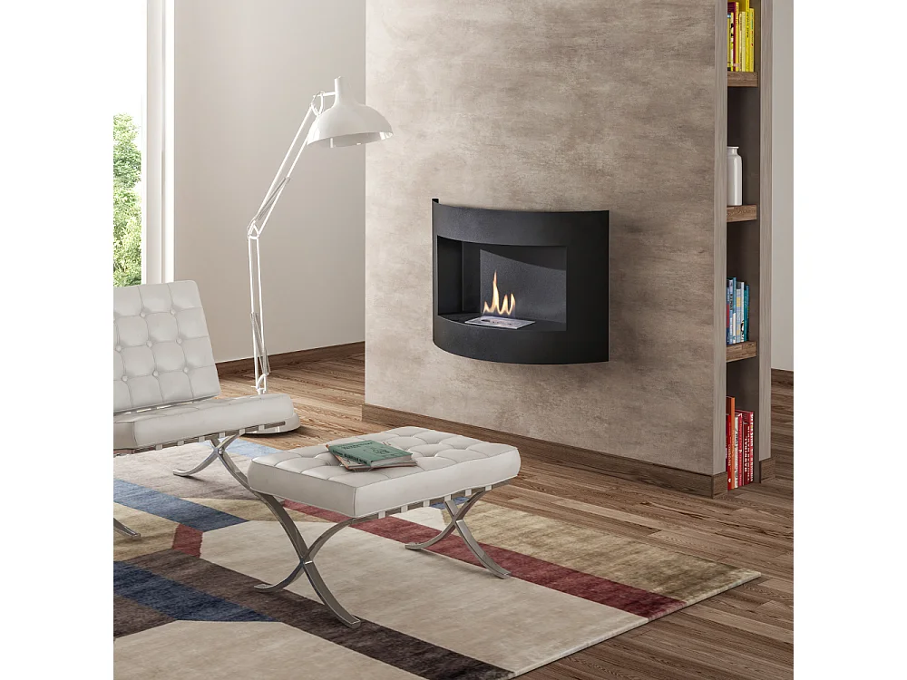 Orb,  Biocamino da parete (15.5cm X 63cm H. 45cm)| Duzzle