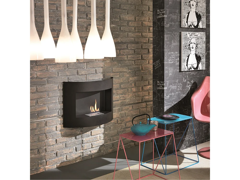 Orb,  Biocamino da parete (15.5cm X 63cm H. 45cm)| Duzzle