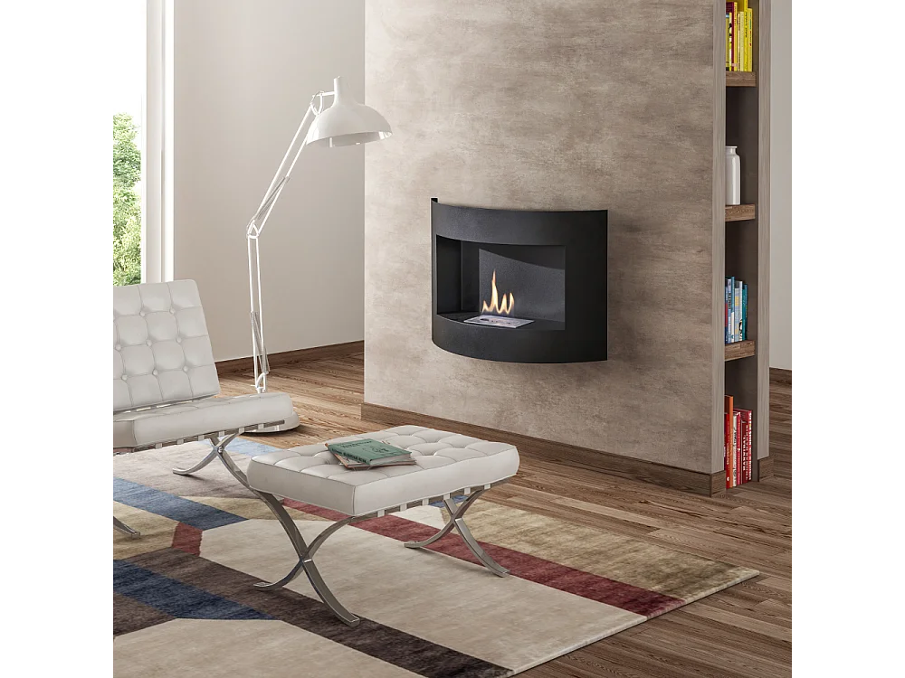 Orb,  Biocamino da parete (15.5cm X 63cm H. 45cm)| Duzzle