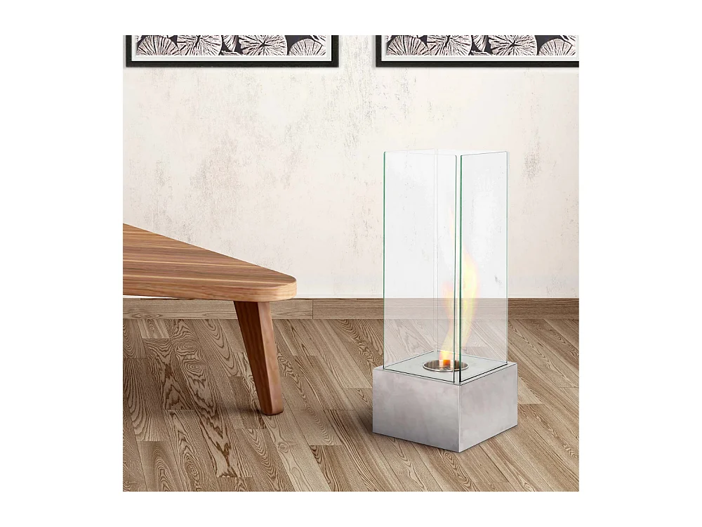 Glow,  Caminetto al bioetanolo (25cm X 25cm H. 65cm)| Duzzle