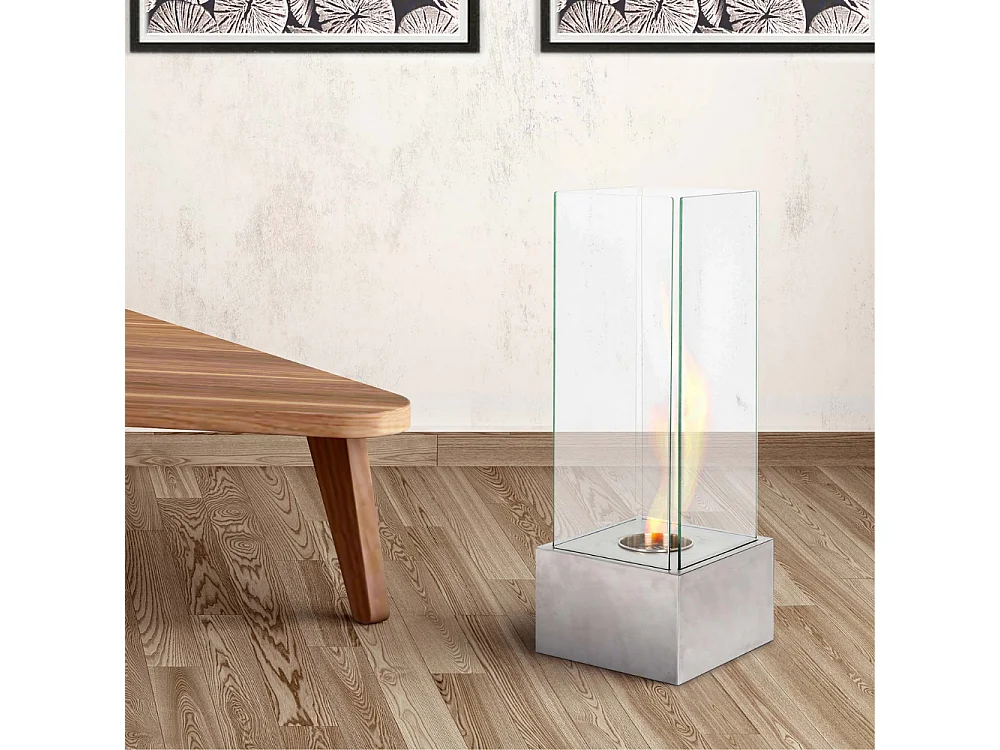 Glow,  Caminetto al bioetanolo (25cm X 25cm H. 65cm)| Duzzle