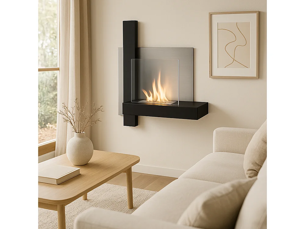 Blaze,  Biocamino da parete (22cm X 72cm H. 63cm)| Duzzle