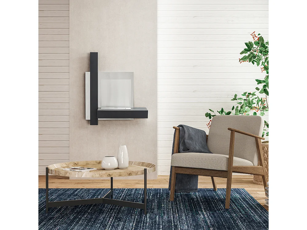 Blaze,  Biocamino da parete (22cm X 72cm H. 63cm)| Duzzle