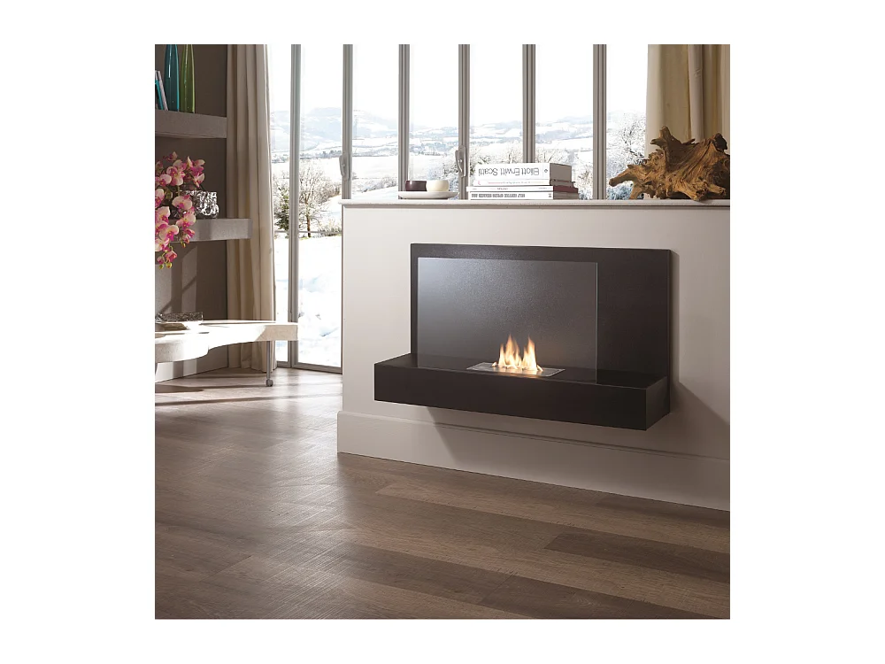 Flare,  Biocamino da parete (26cm X 90cm H. 50cm)| Duzzle