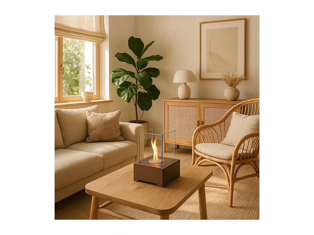 Rubik,  Biocamino da tavolo (22cm X 22cm H. 29cm)| Duzzle