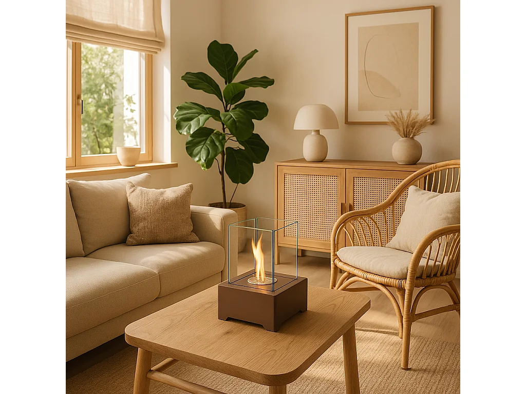 Rubik,  Biocamino da tavolo (22cm X 22cm H. 29cm)| Duzzle