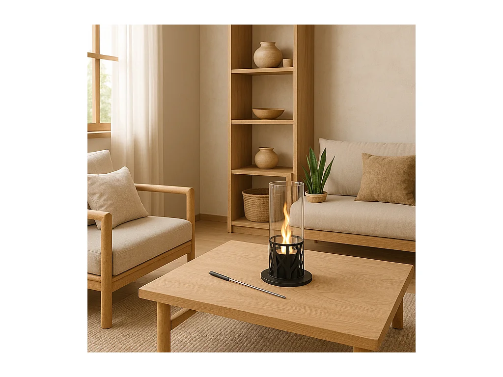 Spark,  Biocamino da tavolo (20.3cm X 20.3cm H. 50cm)| Duzzle