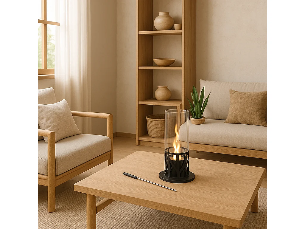 Spark,  Biocamino da tavolo (20.3cm X 20.3cm H. 50cm)| Duzzle